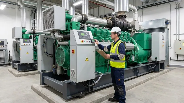 Diesel generator industrial equipment illustration