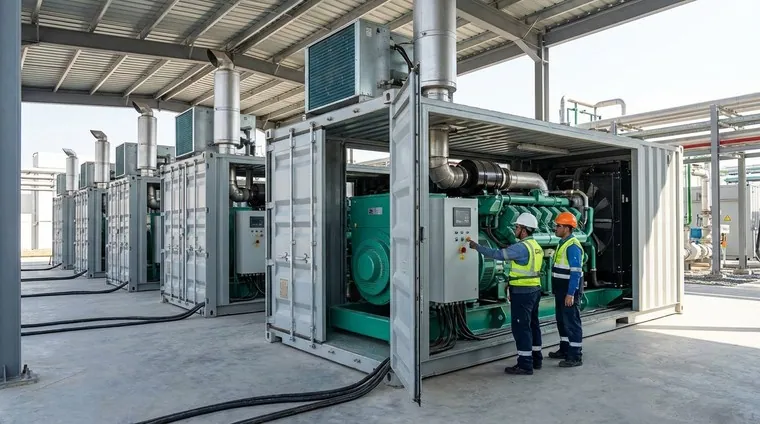 Diesel generator industrial equipment illustration