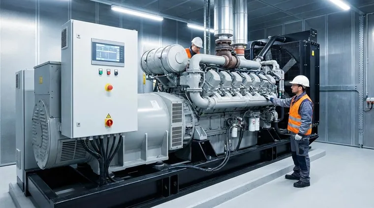Diesel generator industrial equipment illustration