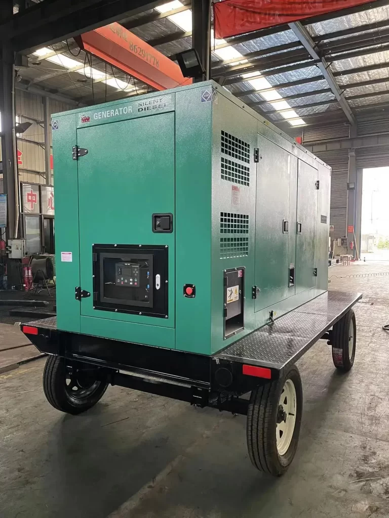 20kva 30kva 50kva Silent Trailer Type Diesel Generators 3 Phase 20kw 30kw 40kw 50kw 50/60hz Frequency ATS Option 230v