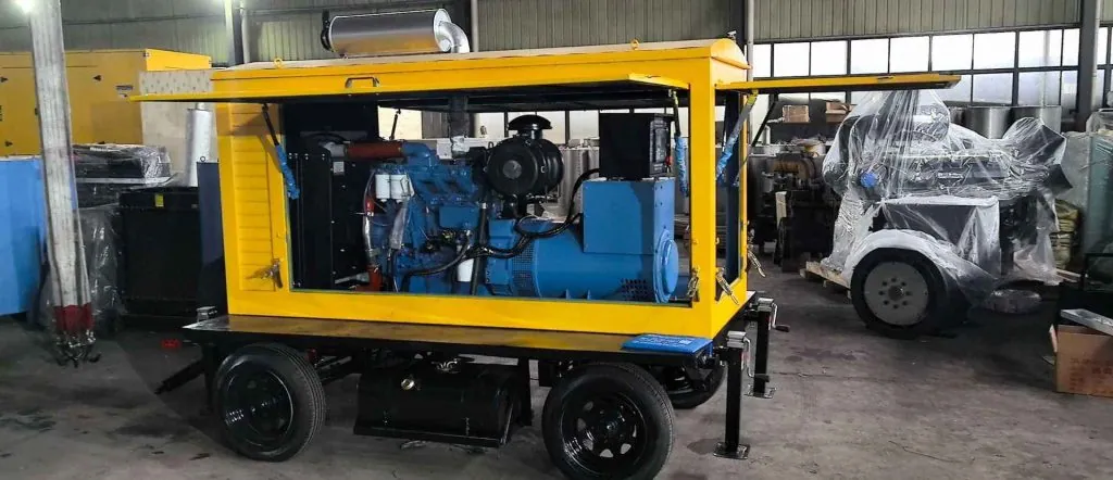 130KW Yuchai Genset Include Trailer Open Frame Type Silent Type Use in Manufacturing Construction Site Medical