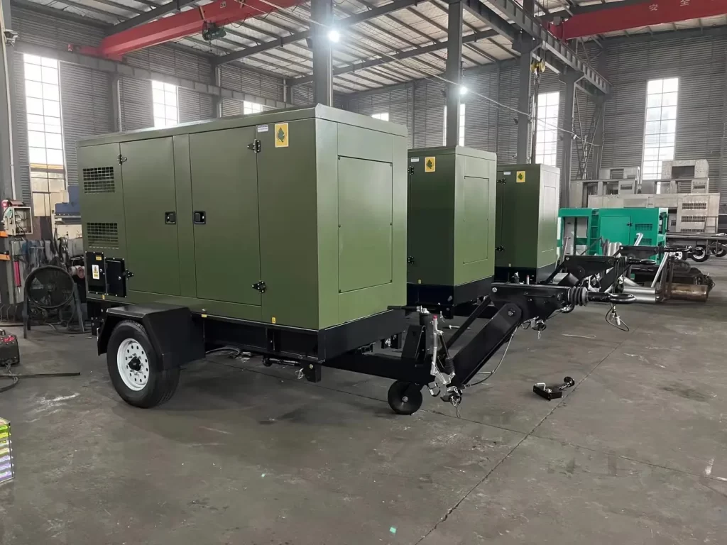 20kva 30kva 50kva Silent Trailer Type Diesel Generators 3 Phase 20kw 30kw 40kw 50kw 50/60hz Frequency ATS Option 230v