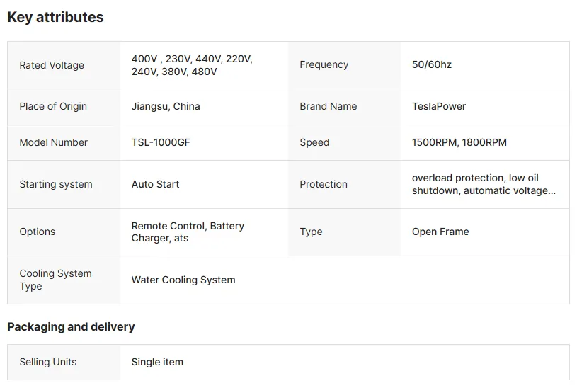 SDEC Engine Auto Start 1000kVA Diesel Generator Set 800kW 1000kw 3 Phase 50/60Hz Frequency 230v/240v Rated Voltage