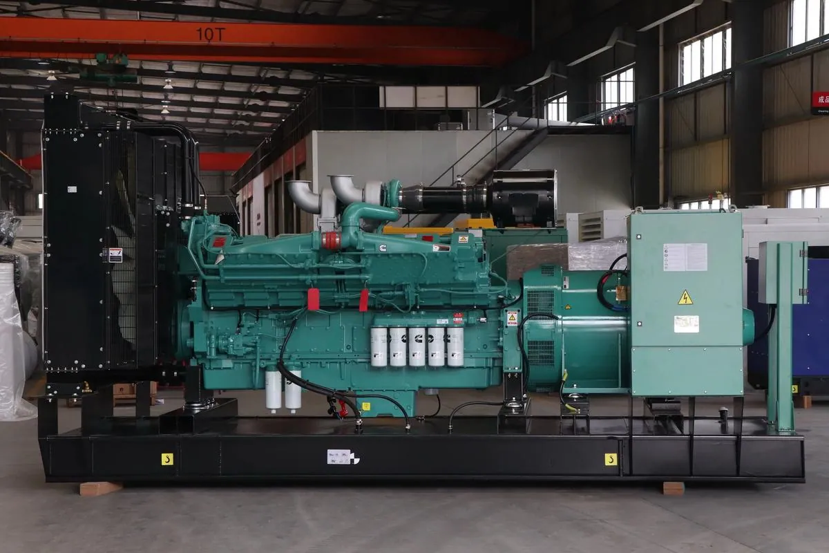 Industrial diesel generator set installed and commissioned inside a factory plant room after import clearance